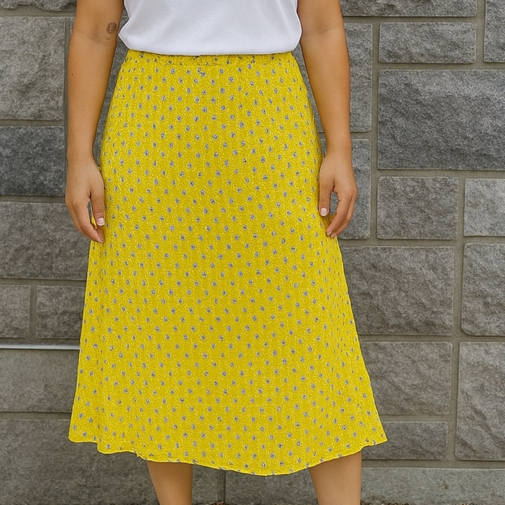 Rhode Floral Maxi Skirt Women's Size Medium Yellow